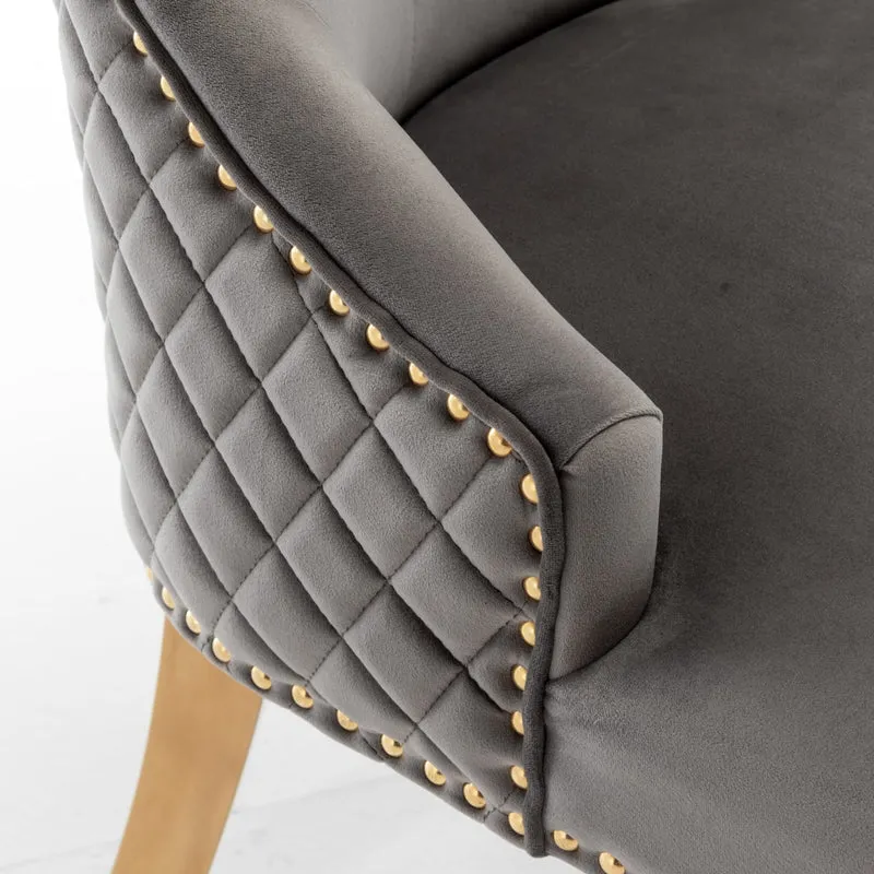 CHAISE LION MATELASSE GOLD ANTHRACITE