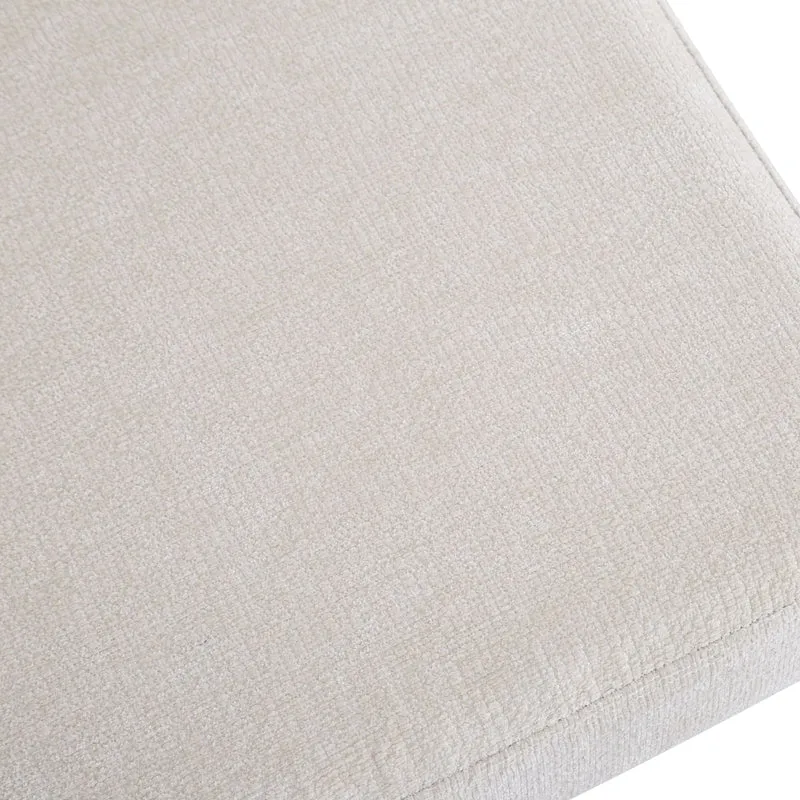 CHAISE BAGUETTE PIED EFFET BOIS SERGE CHENILLE BEIGE