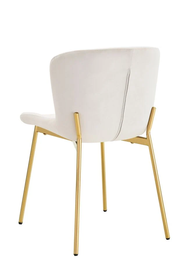 CHAISE ELEN PIED GOLD VELOURS ECRU