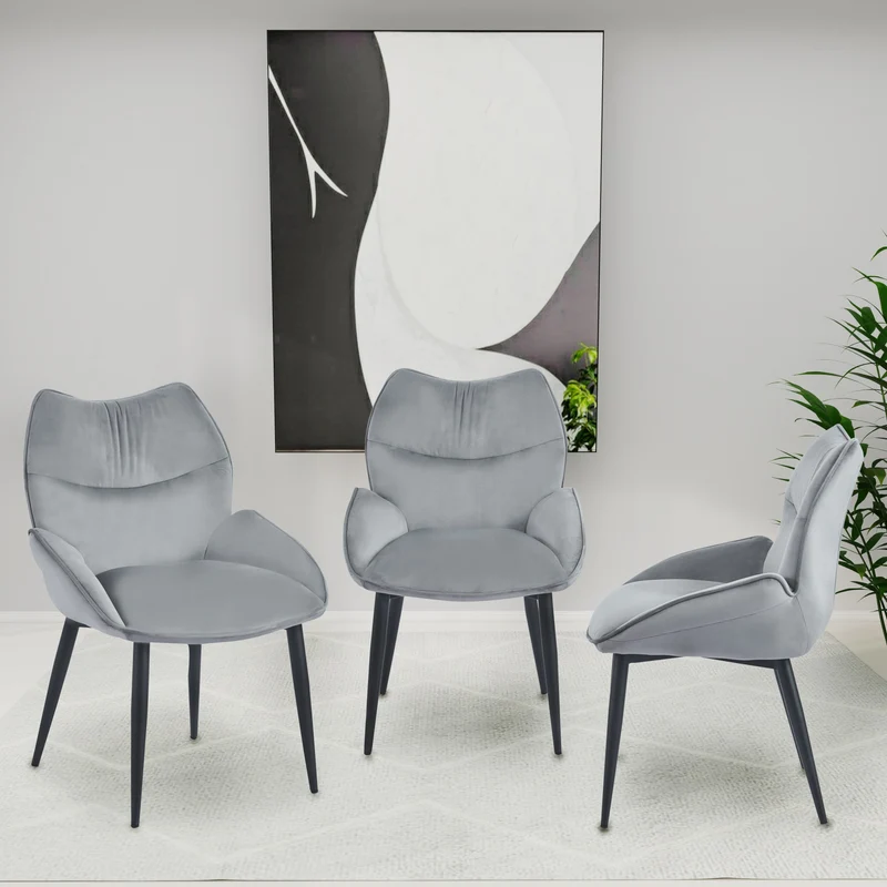CHAISE LOHA PIED METAL NOIR ANTHRACITE