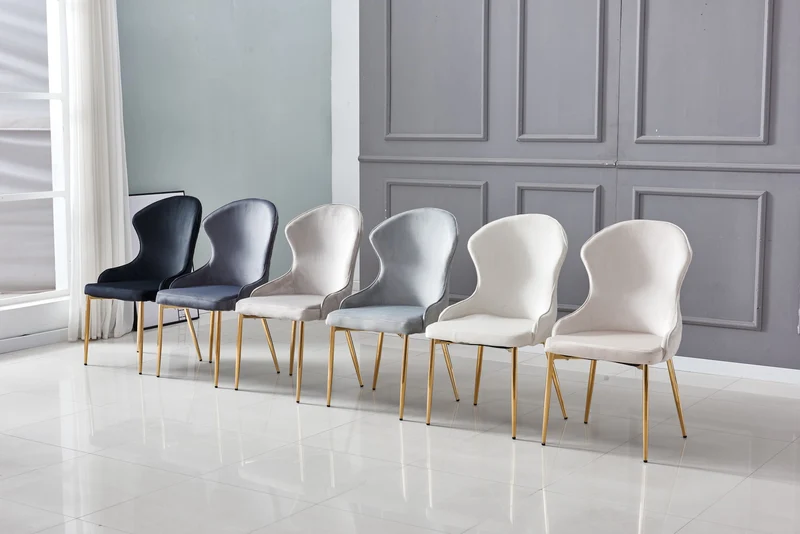 CHAISE HILTON GOLD VELOURS ECRU