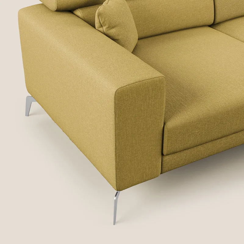 Blade Canapé d'angle avec têtières inclinables en tissu imperméable T13 jaune