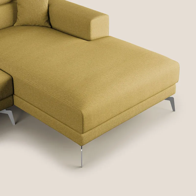 Blade Canapé d'angle avec têtières inclinables en tissu imperméable T13 jaune