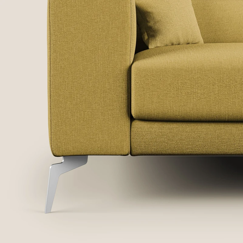 Blade Canapé d'angle avec têtières inclinables en tissu imperméable T13 jaune