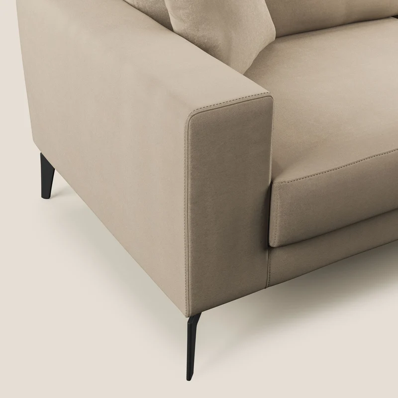 Prestige canapé moderne en microfibre détachable T11 Taupe tortora