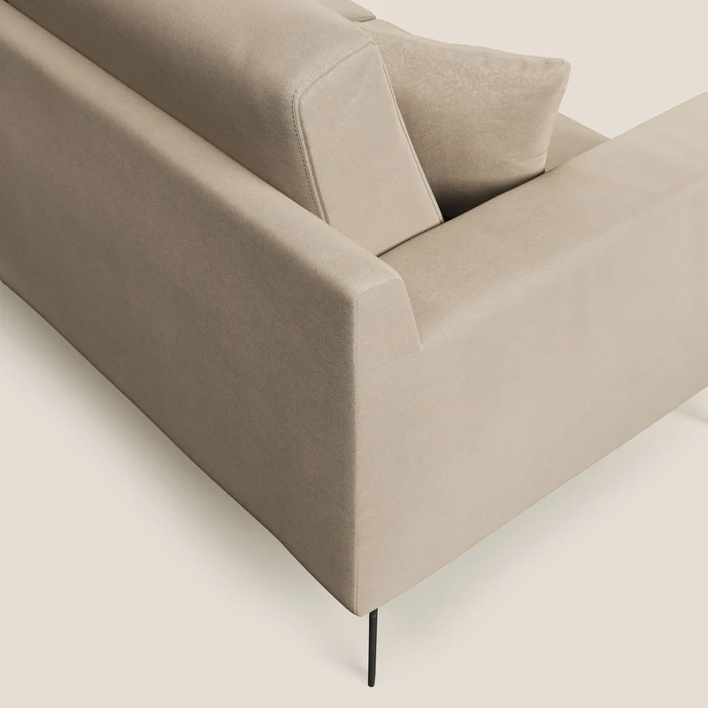 Prestige canapé moderne en microfibre détachable T11 Taupe tortora