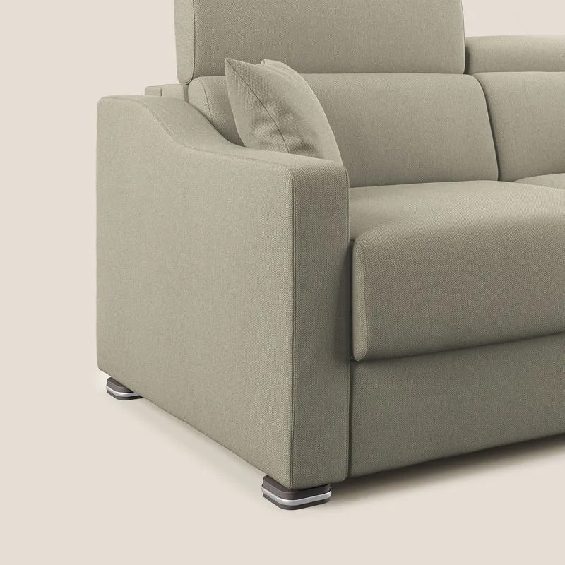 Amber canapé d'angle convertible en tissu détachable T05 crème