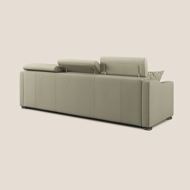 Amber canapé d'angle convertible en tissu détachable T05 crème