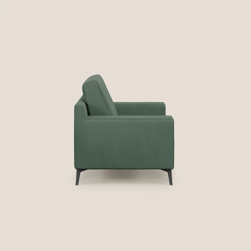 Prestige petit fauteuil moderne en microfibre détachable T11 vert