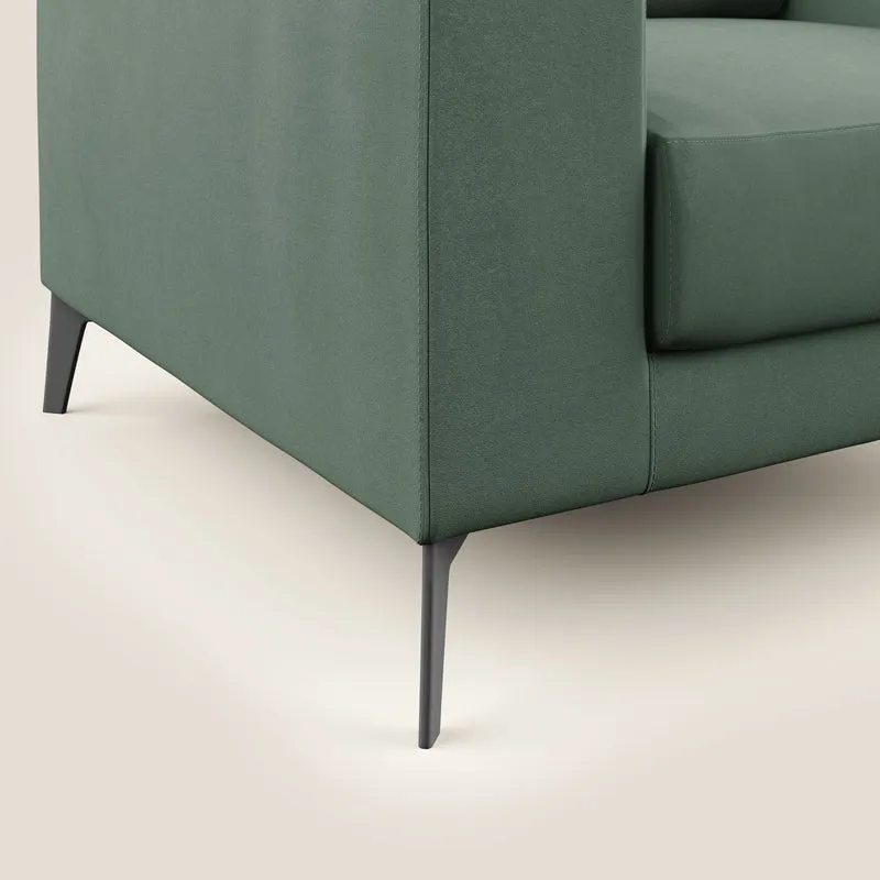 Prestige petit fauteuil moderne en microfibre détachable T11 vert