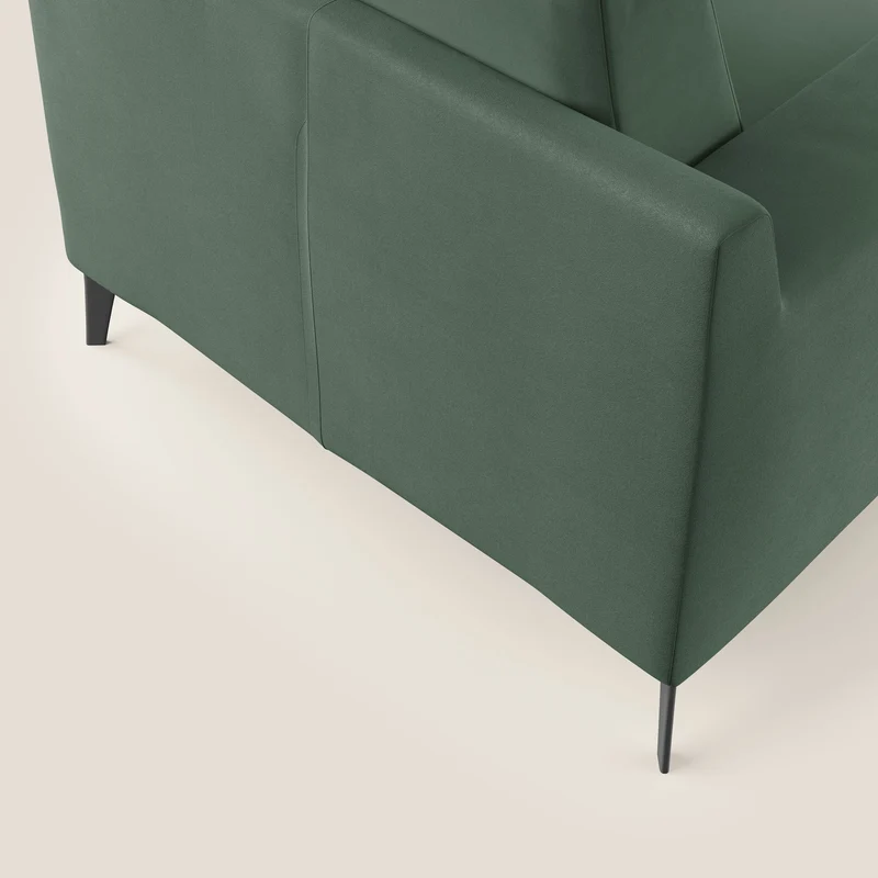 Prestige petit fauteuil moderne en microfibre détachable T11 vert