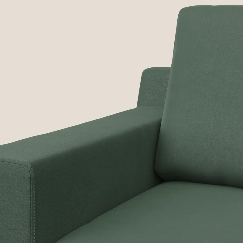 Prestige petit fauteuil moderne en microfibre détachable T11 vert