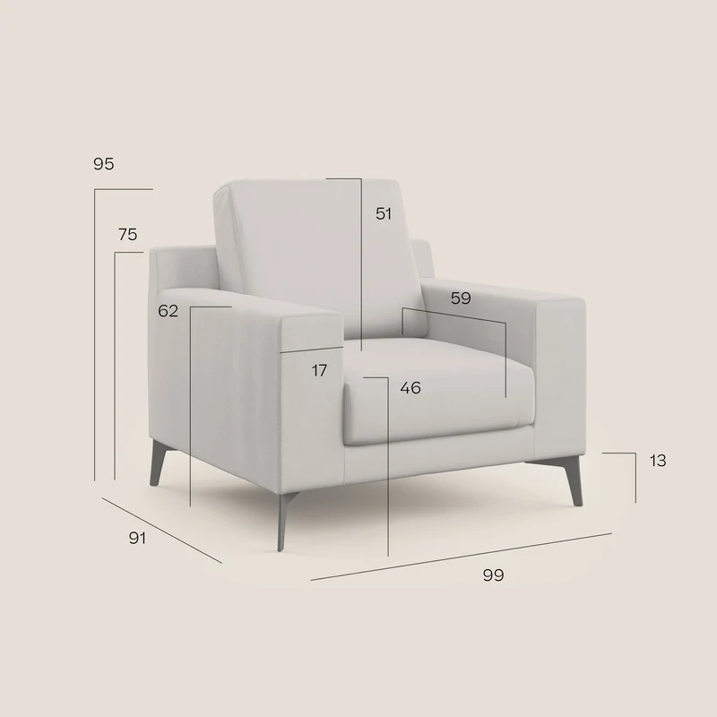 Prestige petit fauteuil moderne en microfibre détachable T11 vert