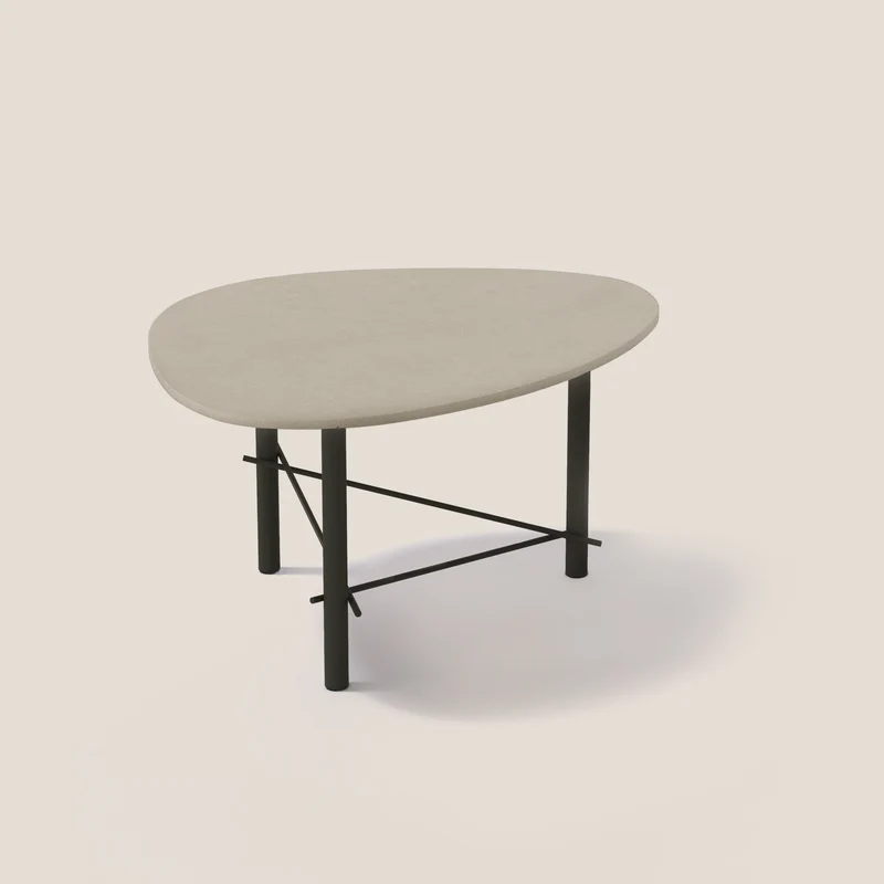 Cookie table basse de salon en laminam terre di matera noir