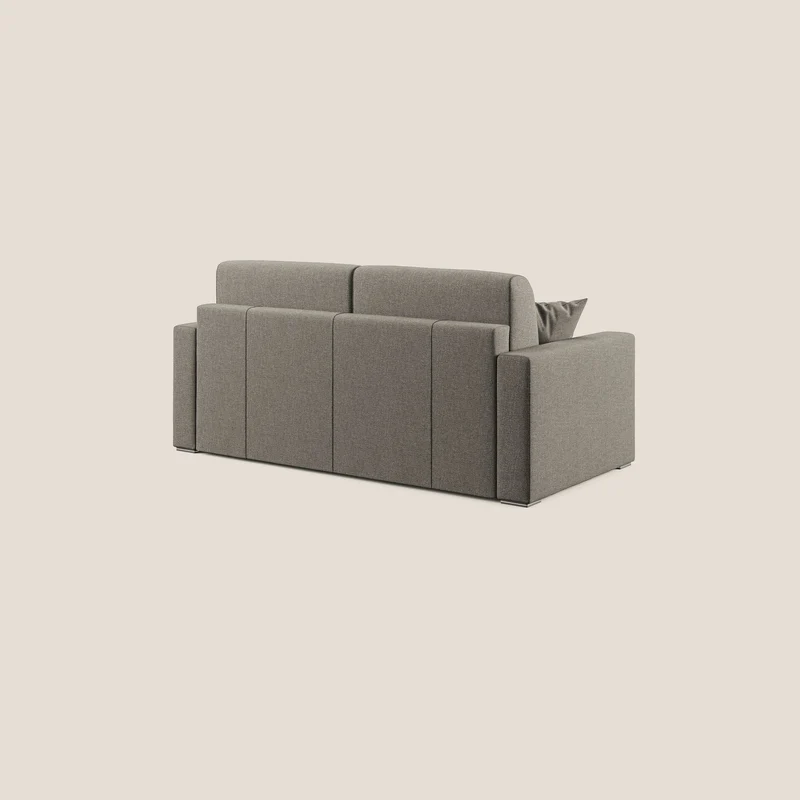 Best canapé-lit double en tissu anti-taches QuickClean T08 couleur taupe
