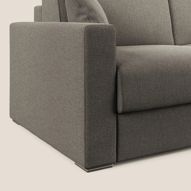 Best canapé-lit double en tissu anti-taches QuickClean T08 couleur taupe