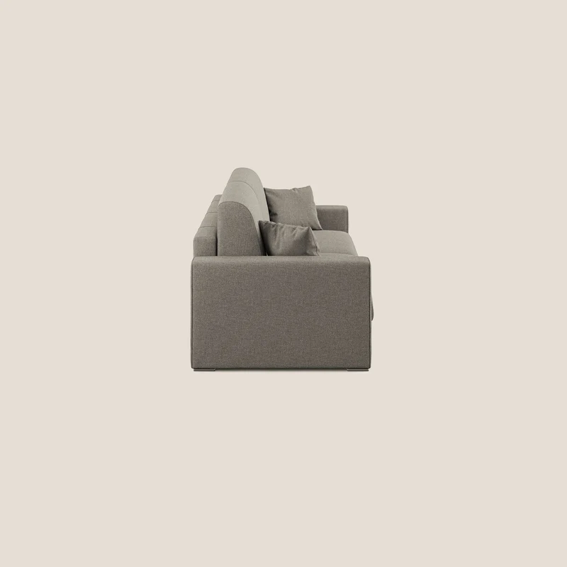 Best canapé-lit double en tissu anti-taches QuickClean T08 couleur taupe