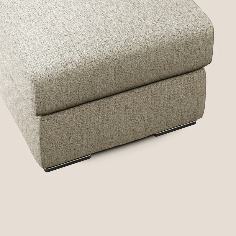 Sun pouf coffre en tissu imperméable flammé T03 beige