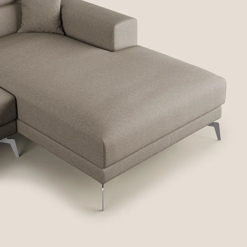 Blade Canapé d'angle avec têtières inclinables en tissu imperméable T13 beige