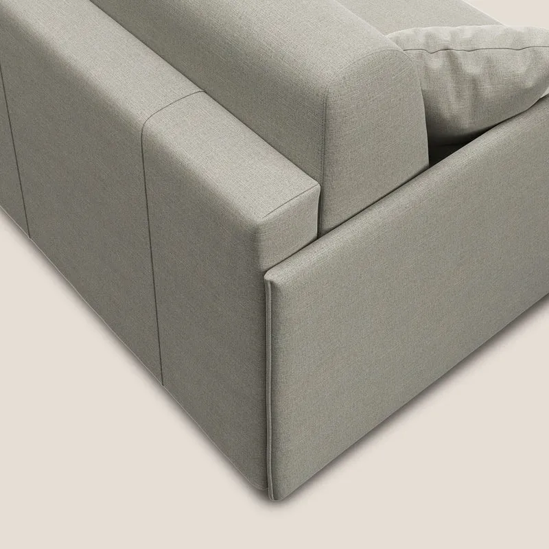 Evans canapé lit convertible en tissu recyclé lin
