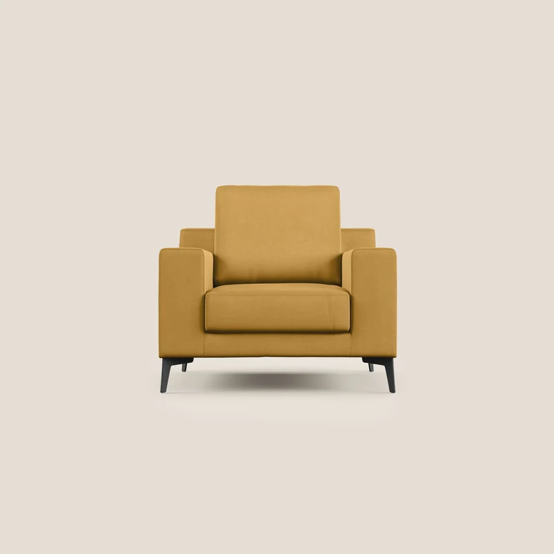 Prestige fauteuil moderne en microfibre détachable T11 jaune