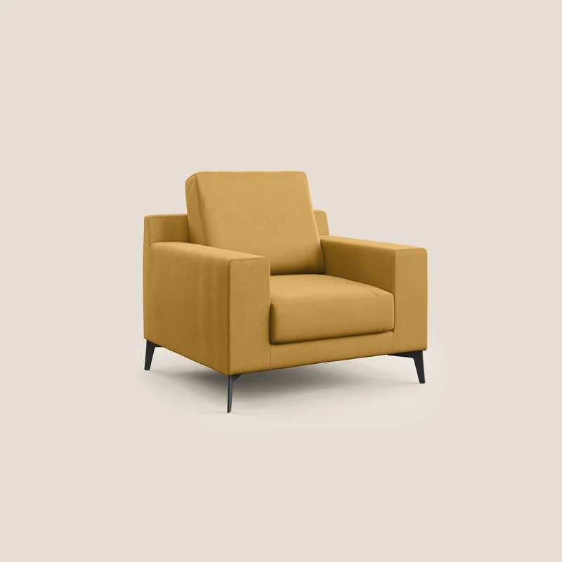 Prestige fauteuil moderne en microfibre détachable T11 jaune