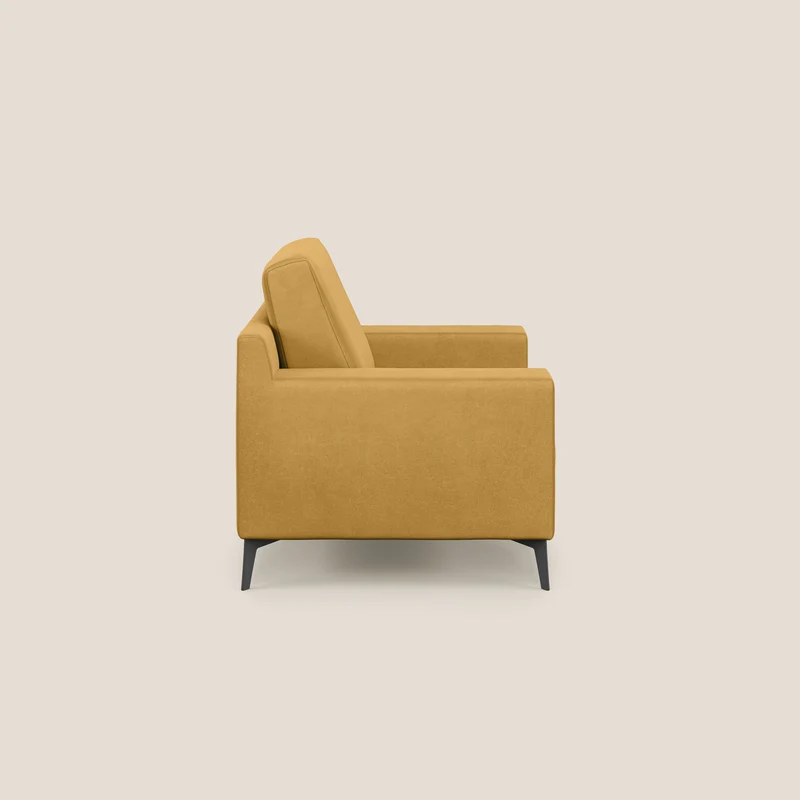 Prestige fauteuil moderne en microfibre détachable T11 jaune