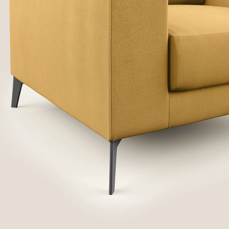 Prestige fauteuil moderne en microfibre détachable T11 jaune