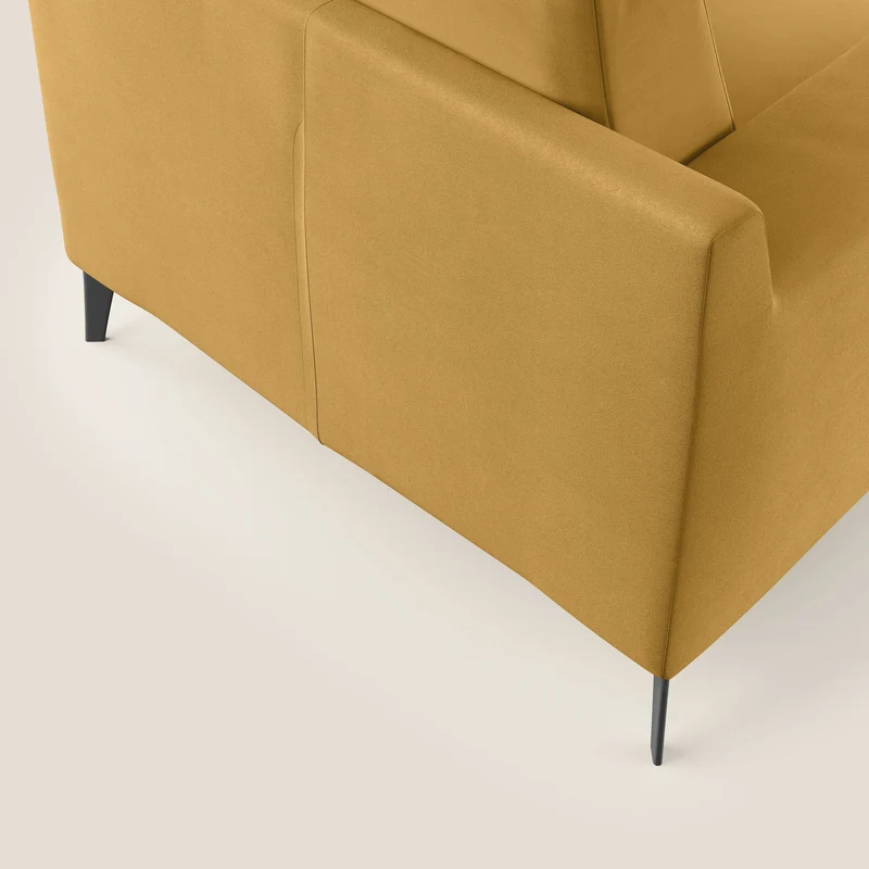 Prestige fauteuil moderne en microfibre détachable T11 jaune