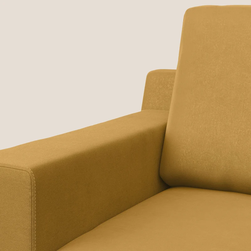 Prestige fauteuil moderne en microfibre détachable T11 jaune