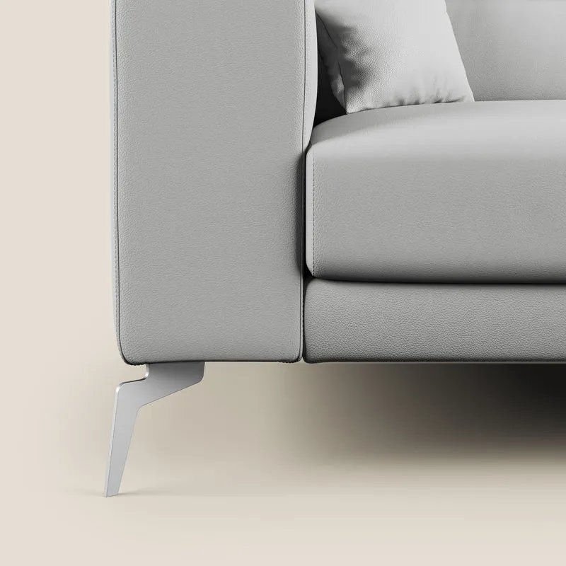 Blade Canapé moderne avec têtières inclinables en Similicuir T04 gris clair