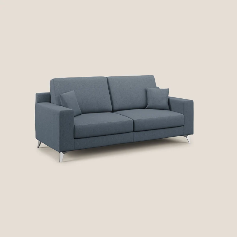 Michael Canapé en tissu imperméable antitache T03 bleu