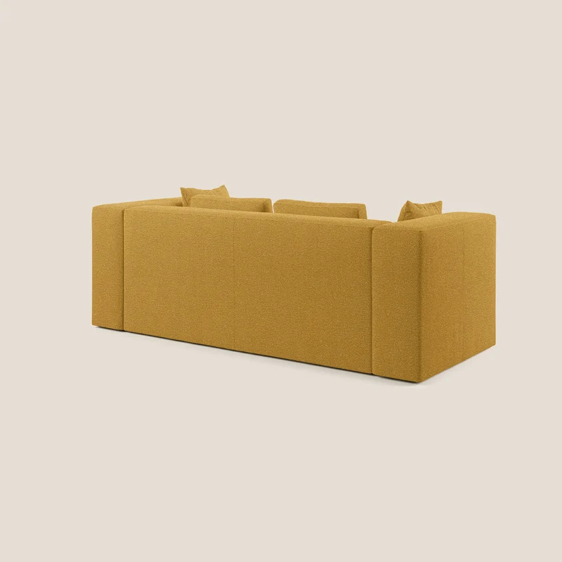 Nettuno canapé moderne modulable en bouclette douce T07 jaune