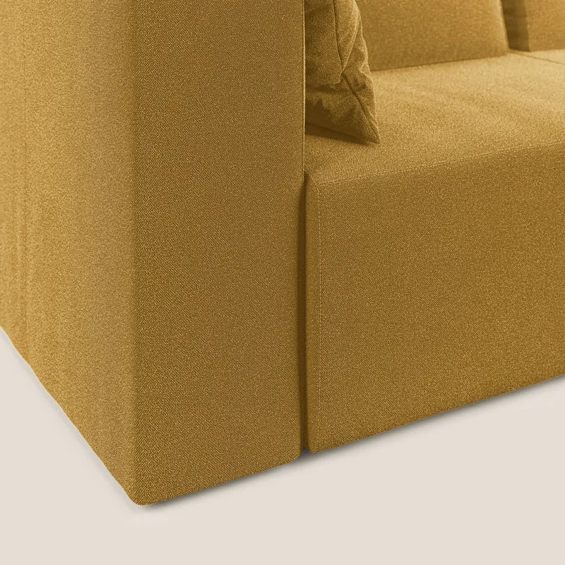 Nettuno canapé moderne modulable en bouclette douce T07 jaune