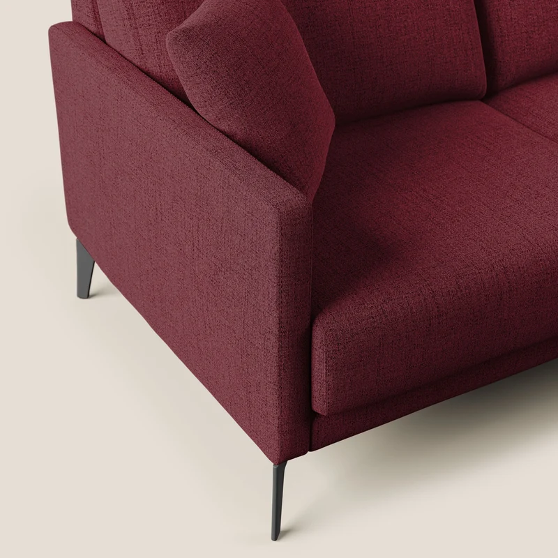 Saturno canapé d'angle moderne en tissu doux imperméable T03 rouge
