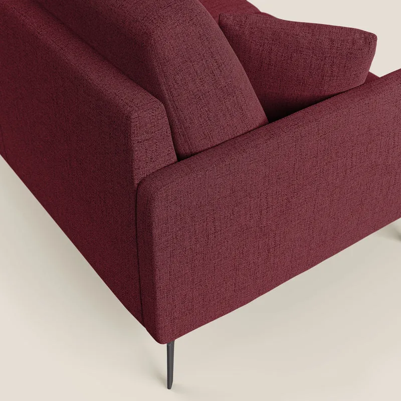 Saturno canapé d'angle moderne en tissu doux imperméable T03 rouge