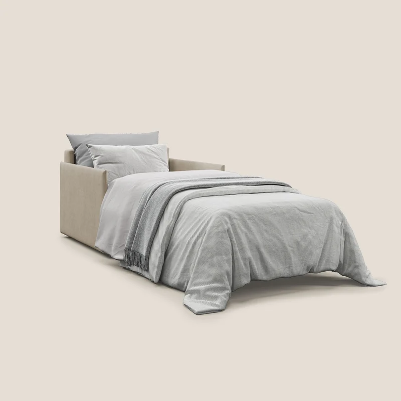 Evans fauteuil convertible en tissu imperméable T02 beige