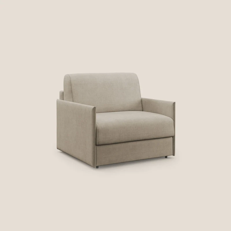 Evans fauteuil convertible en tissu imperméable T02 beige