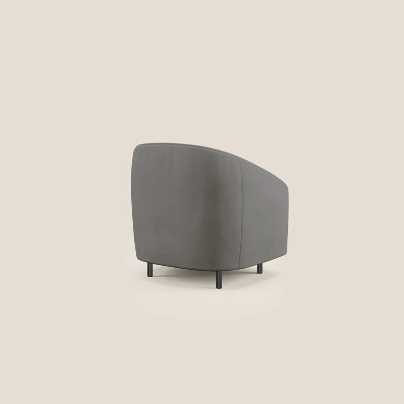 Pandora Fauteuil en tissu doux imperméable T02 gris