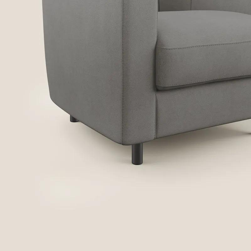 Pandora Fauteuil en tissu doux imperméable T02 gris
