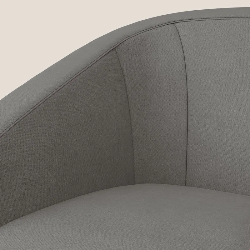 Pandora Fauteuil en tissu doux imperméable T02 gris