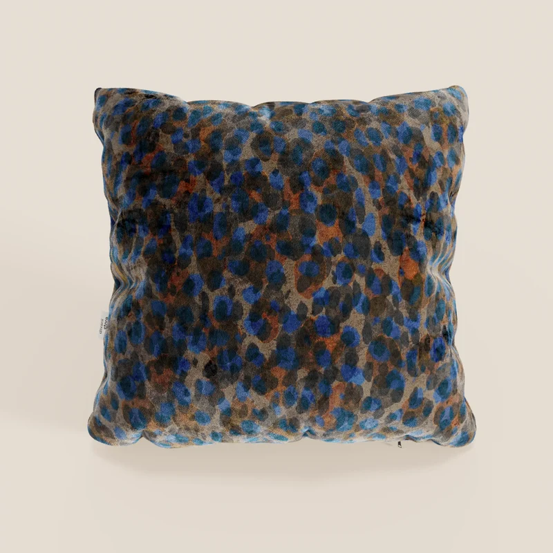 Brush coussins en Velours imperméable bleu