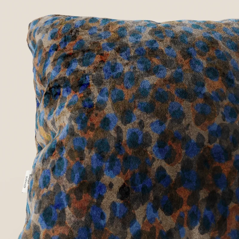 Brush coussins en Velours imperméable bleu