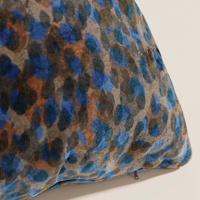 Brush coussins en Velours imperméable bleu