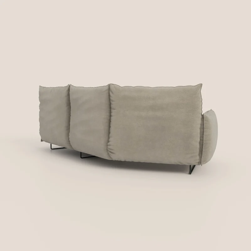 Monamour canapé d'angle au design moderne avec option relax électrique en microfibre détachable imperméable T11 Taupe tortora