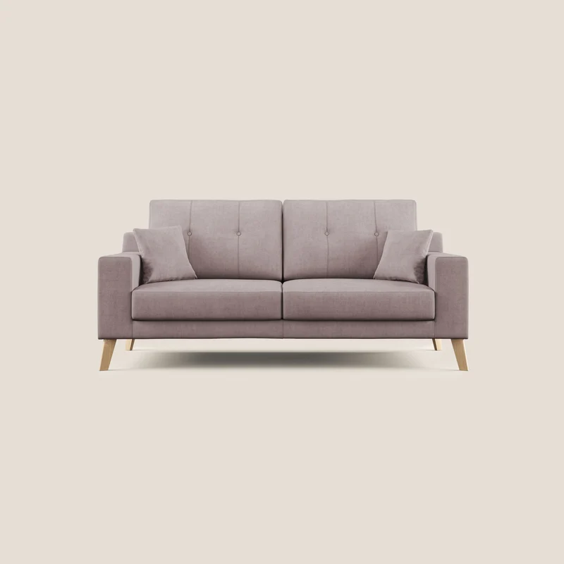 Danish canapé moderne en tissu doux imperméable T02 rose