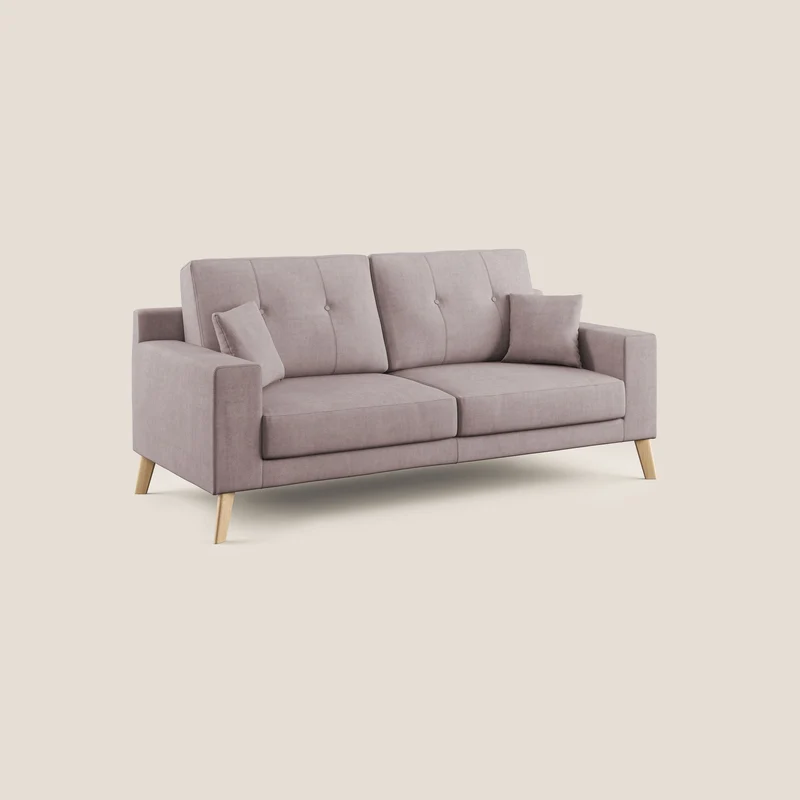 Danish canapé moderne en tissu doux imperméable T02 rose