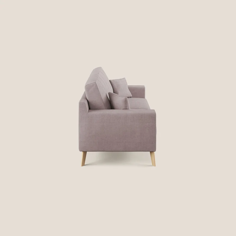 Danish canapé moderne en tissu doux imperméable T02 rose