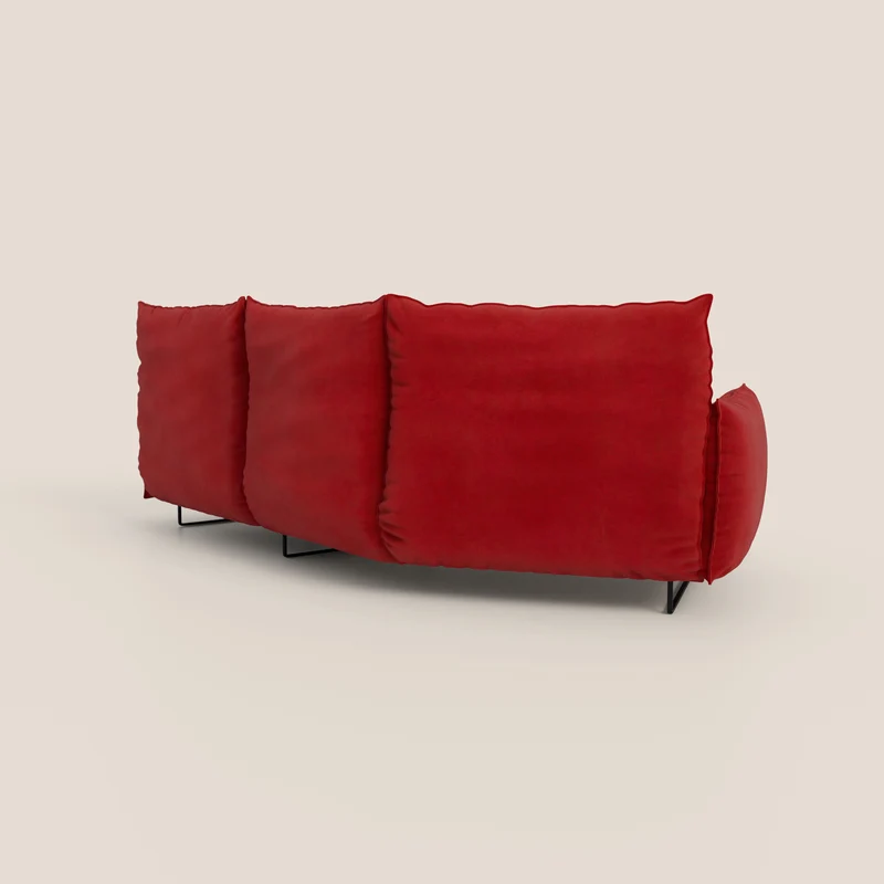 Monamour canapé d'angle au design moderne avec option relax électrique en microfibre détachable imperméable T11 rouge