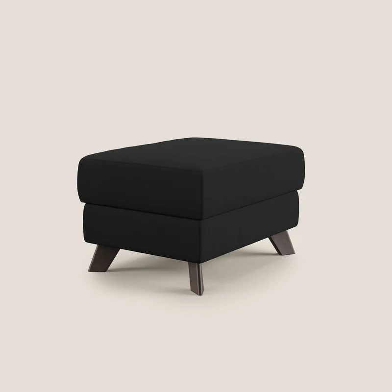 Moon Pouf coffre aux pieds hauts en microfibre imperméable T11 noir